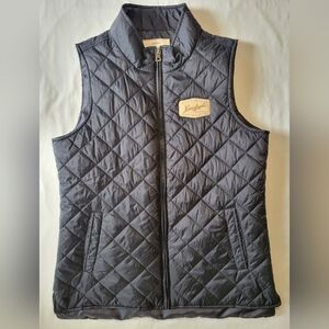 Authentic Original Vintage Style Leinenkugels Black Quilted Vest